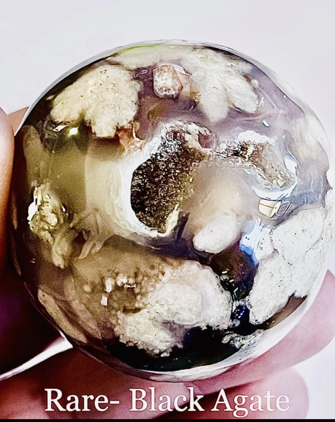 Black Agate Sphere