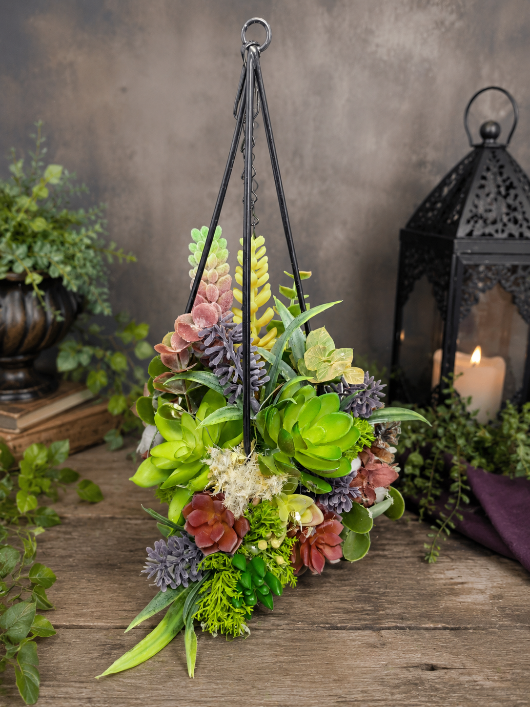 Hanging LED Succulent Planter