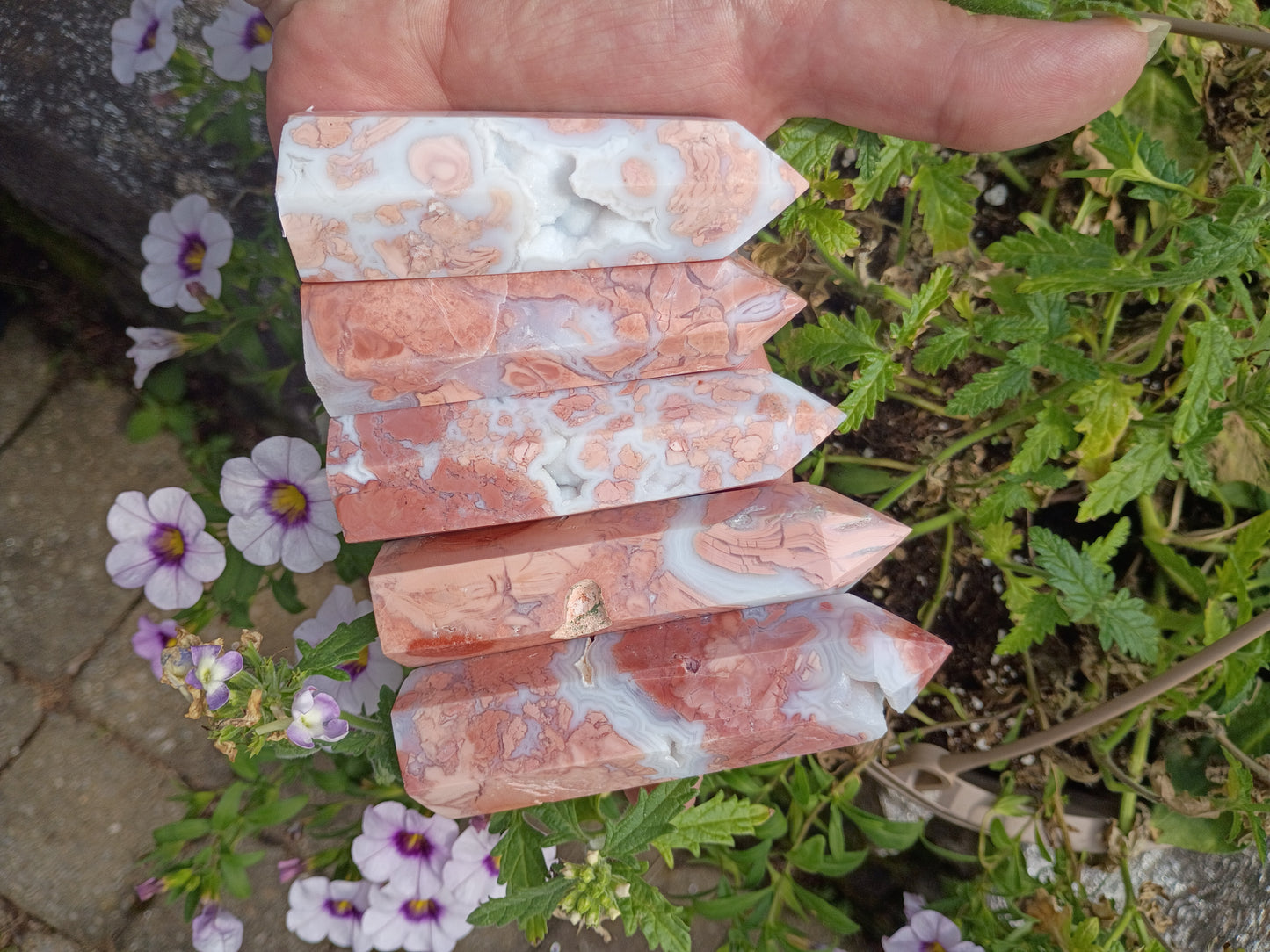 Pink Agate Obelisk