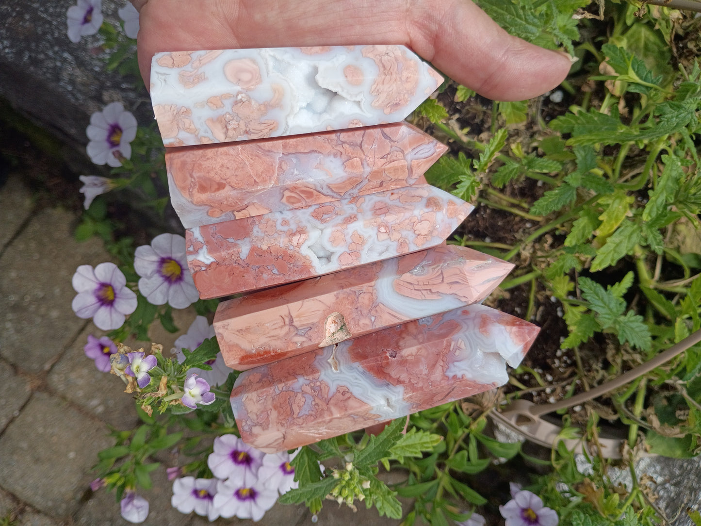 Pink Agate Obelisk