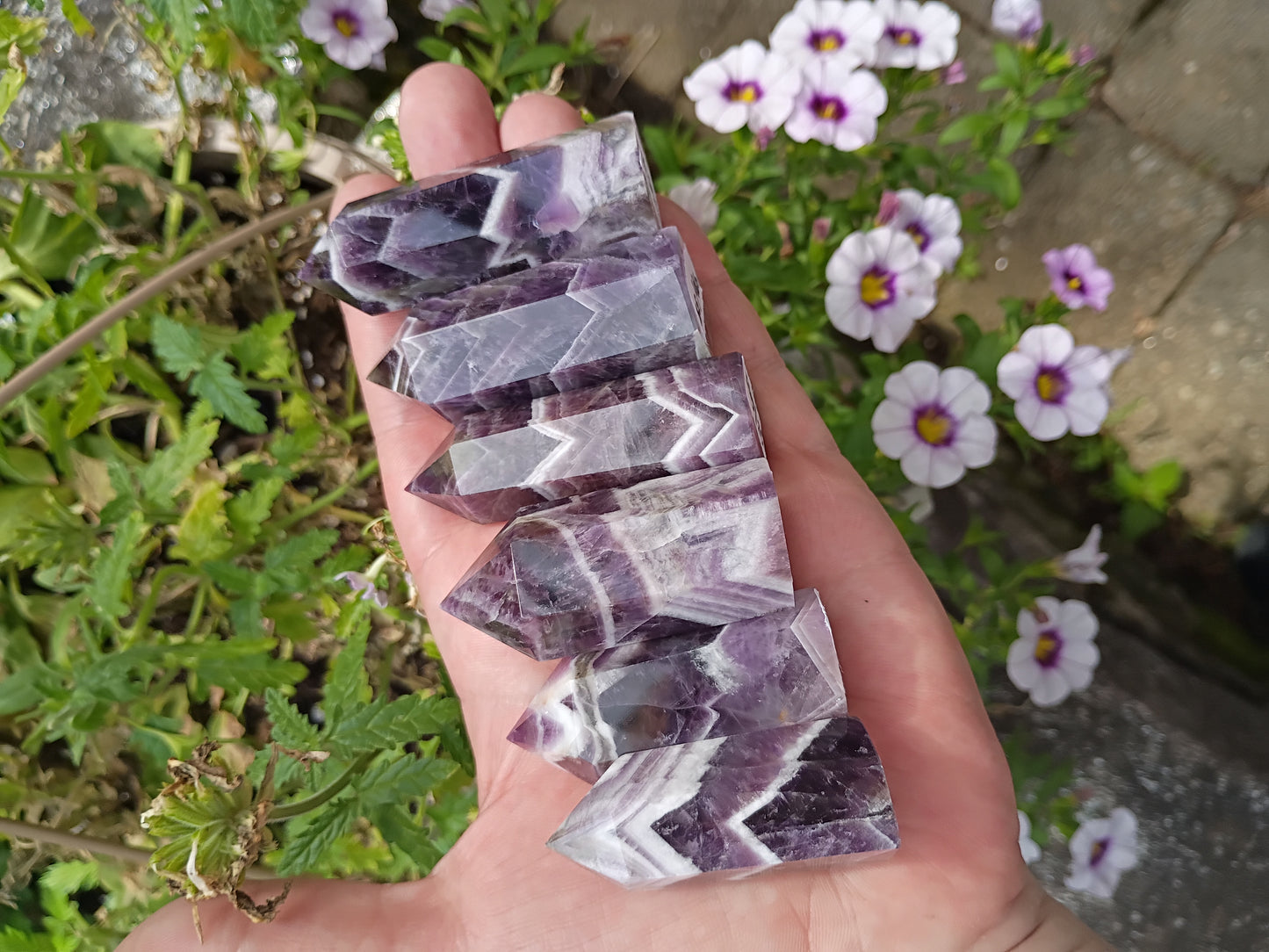 Chevron (Dream) Amethyst Obelisk