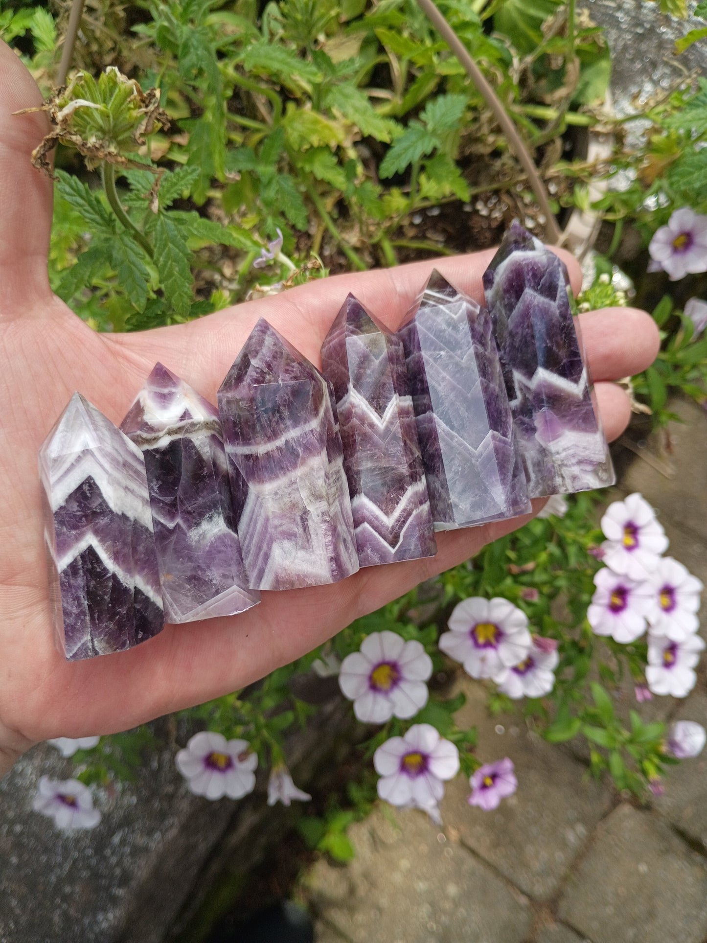 Chevron (Dream) Amethyst Obelisk