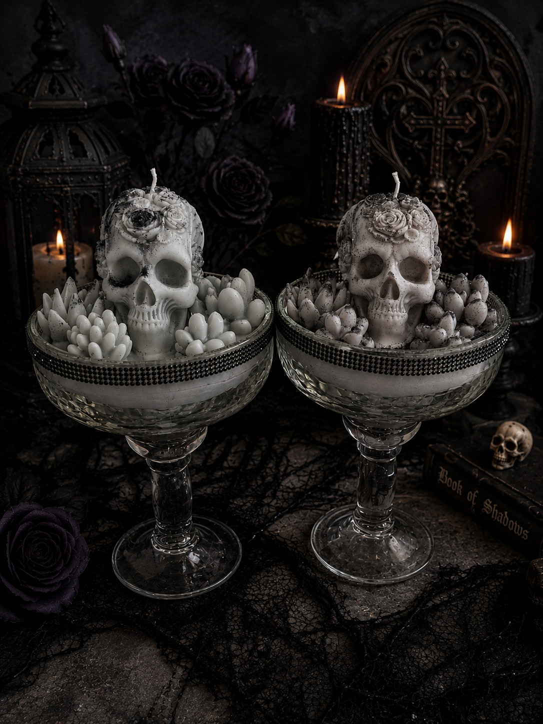 Tall Gothic Succulent Garden