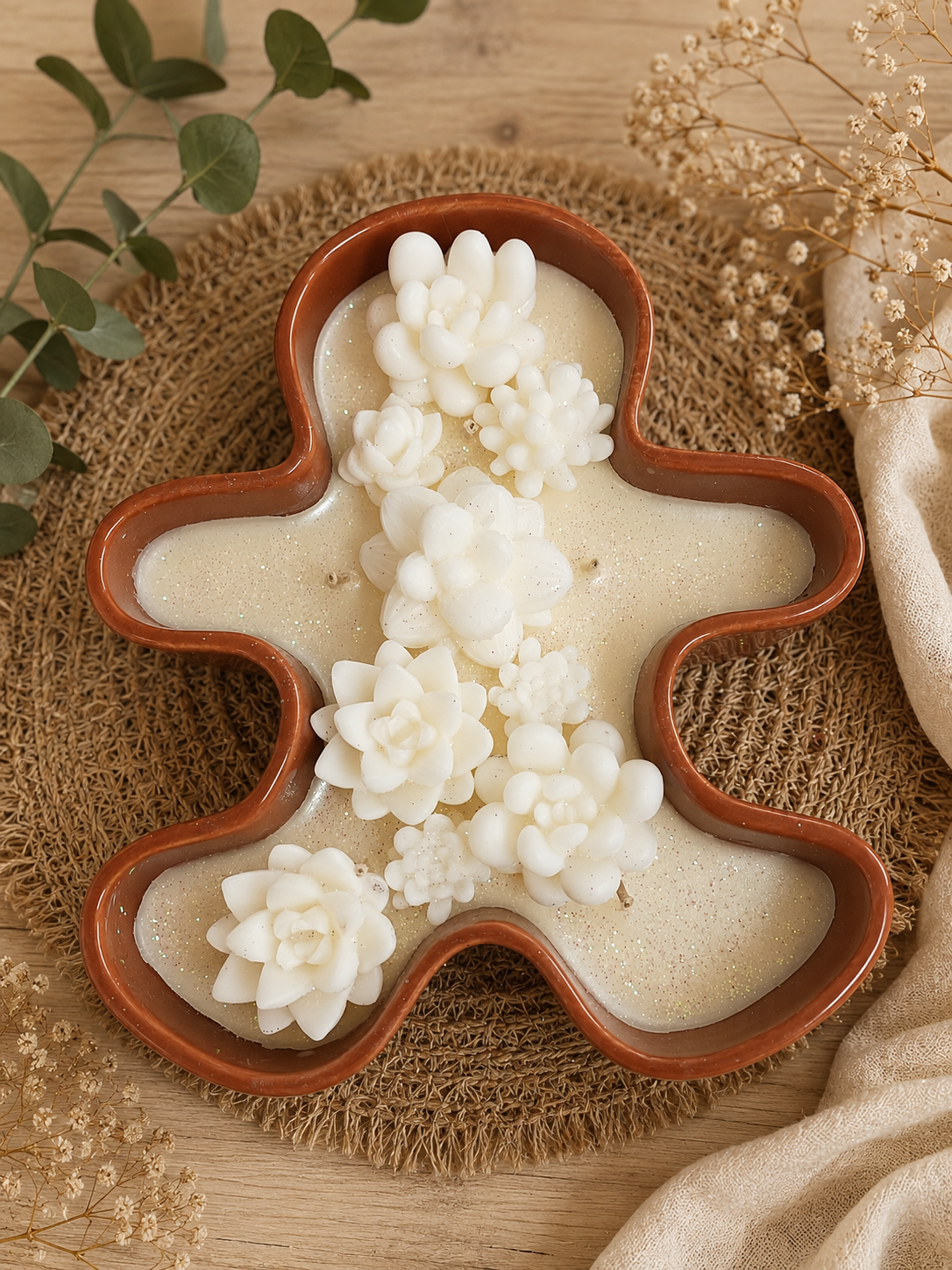 Gingerbread Succulent Garden- White
