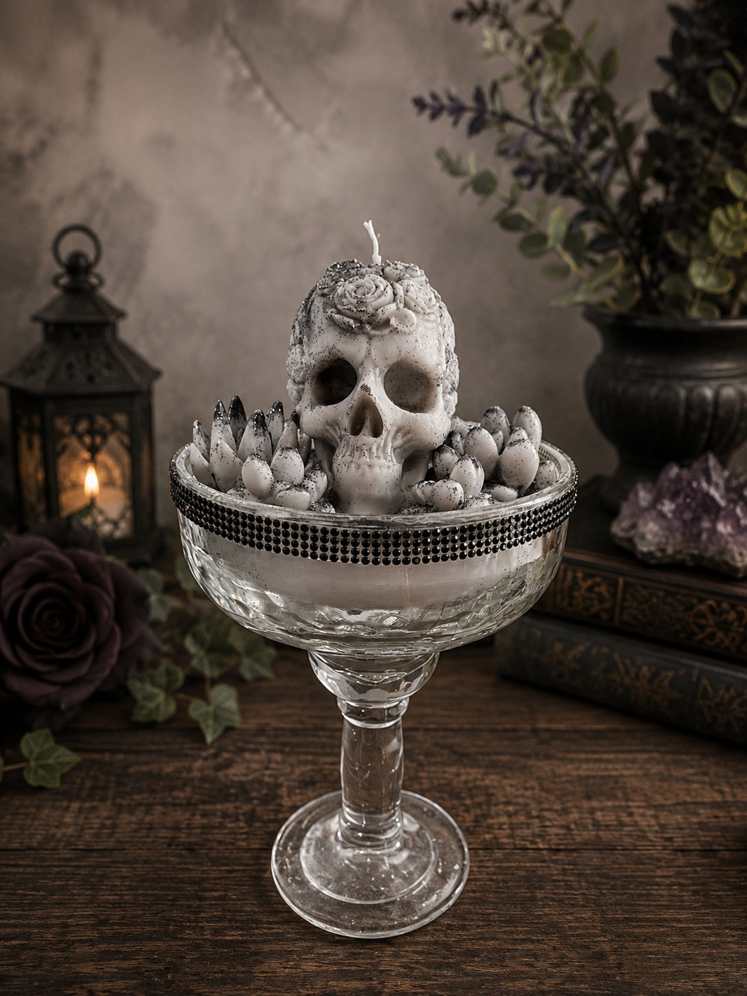 Tall Gothic Succulent Garden