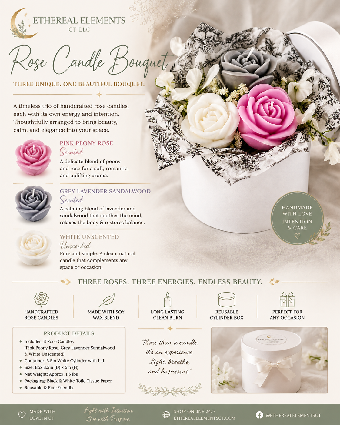 3 Rose Bouquet (A Lil of Each)