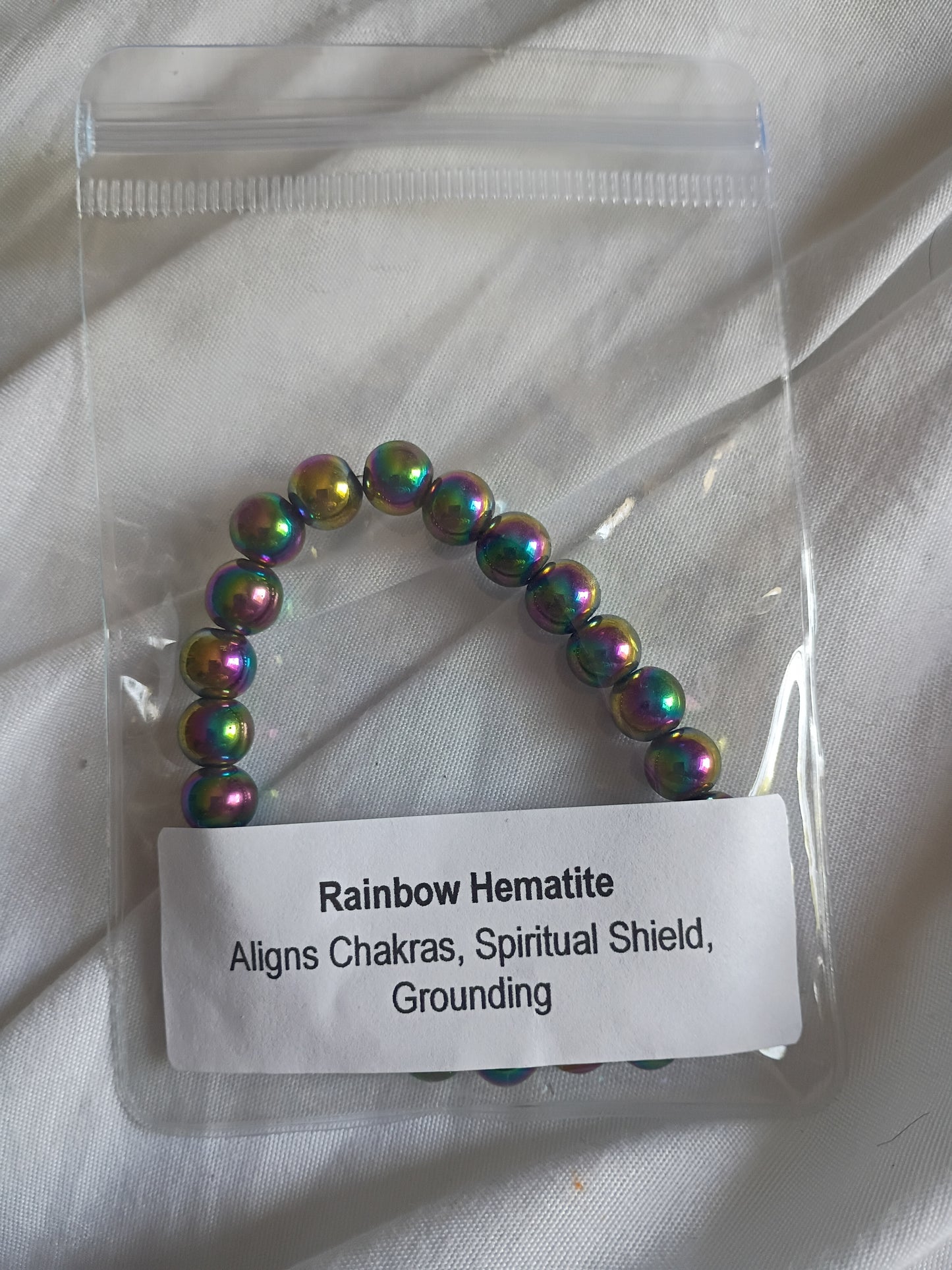 Rainbow hematite energy bracelet