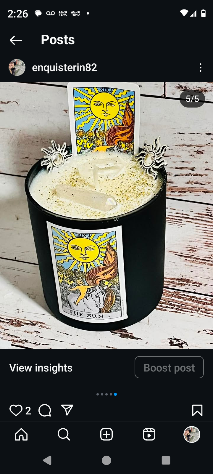 Tarot Card Candles