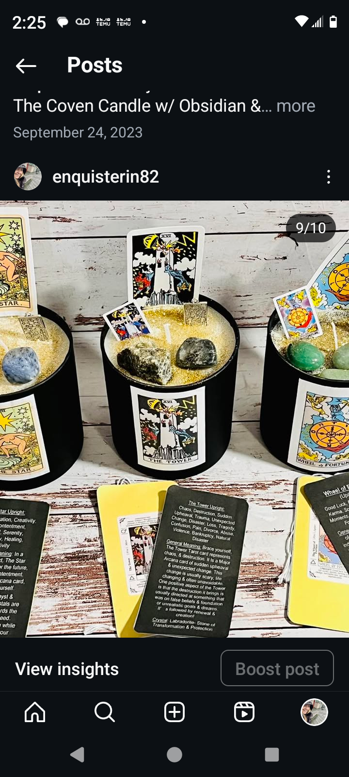 Tarot Card Candles