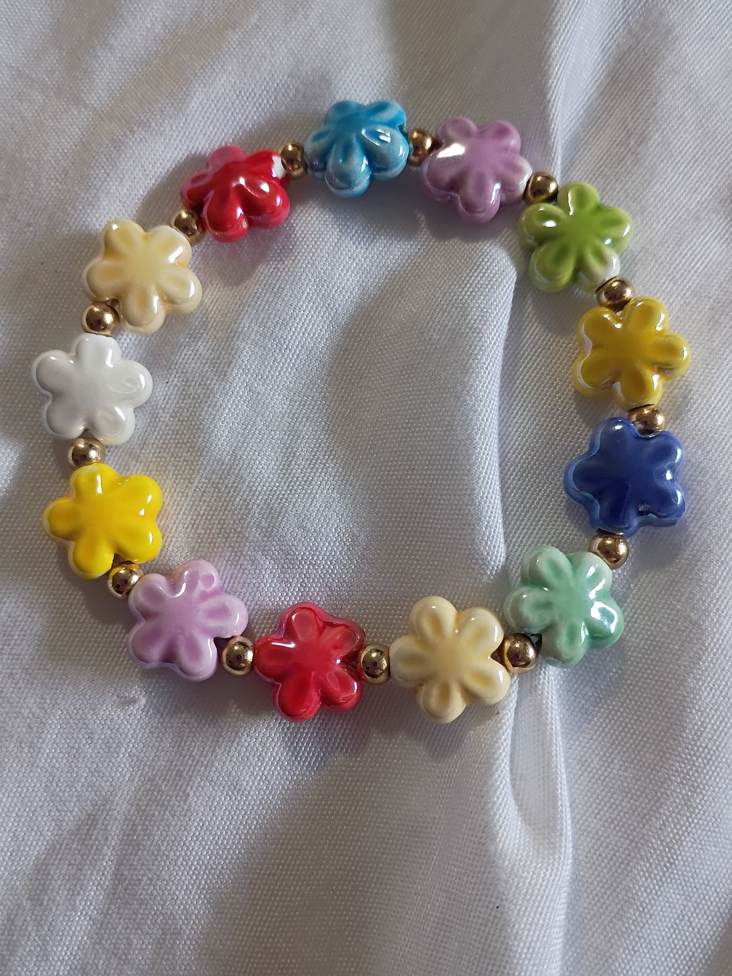Rainbow Glass Beaded Bracelets