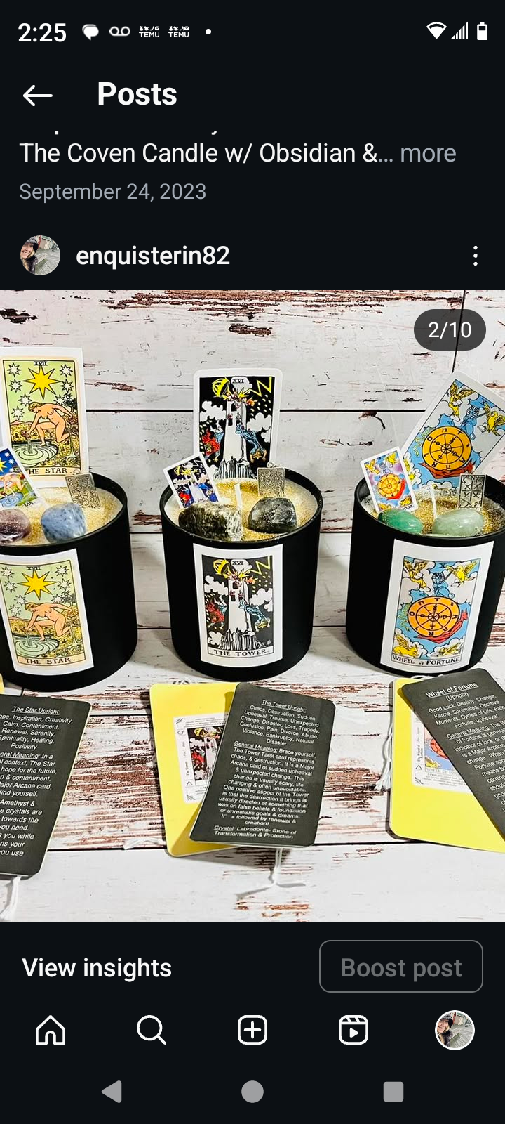Tarot Card Candles