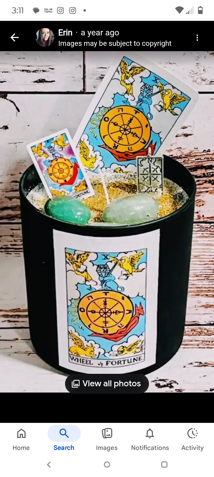 Tarot Card Candles
