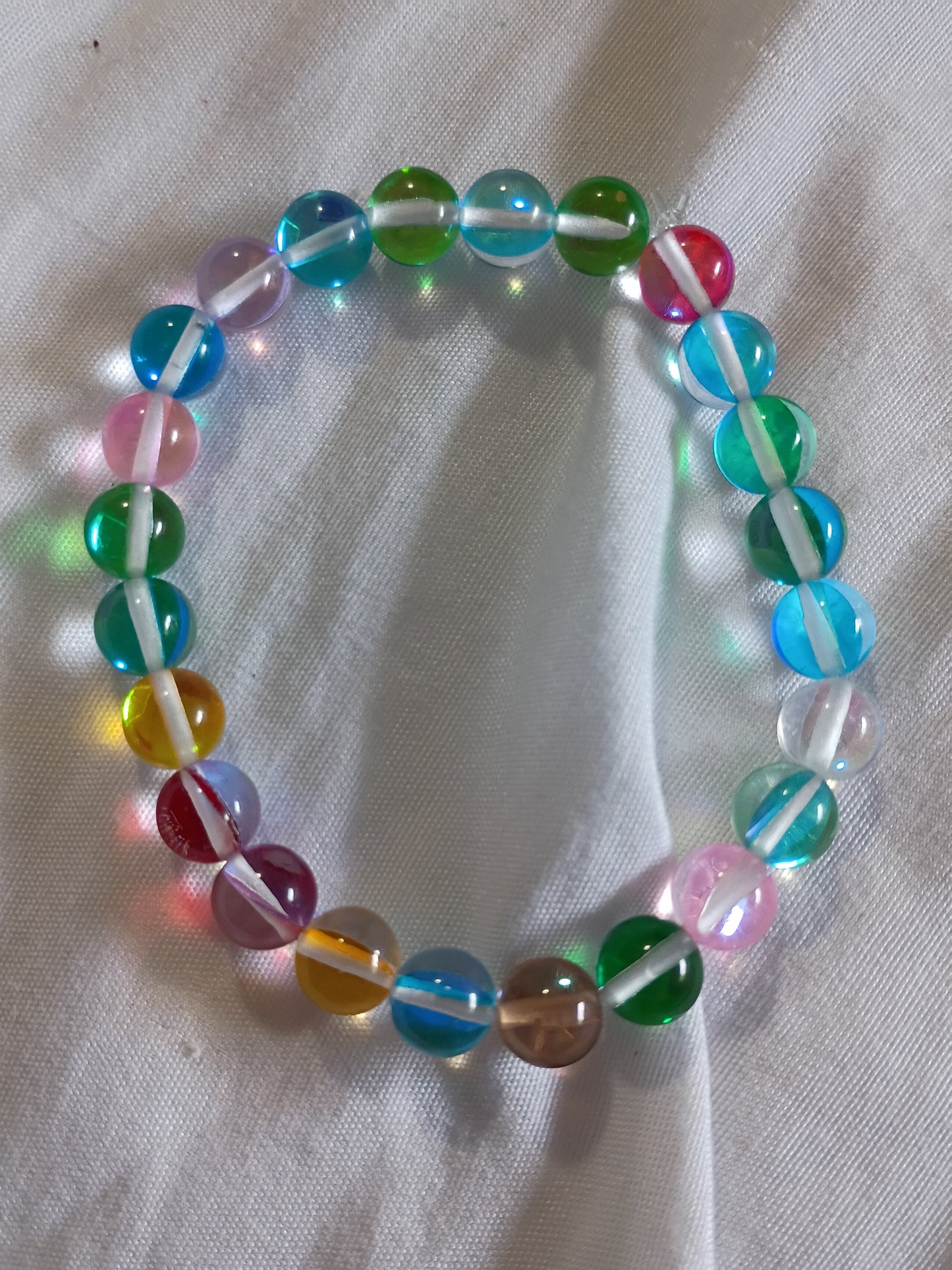Rainbow Glass Beaded Bracelets