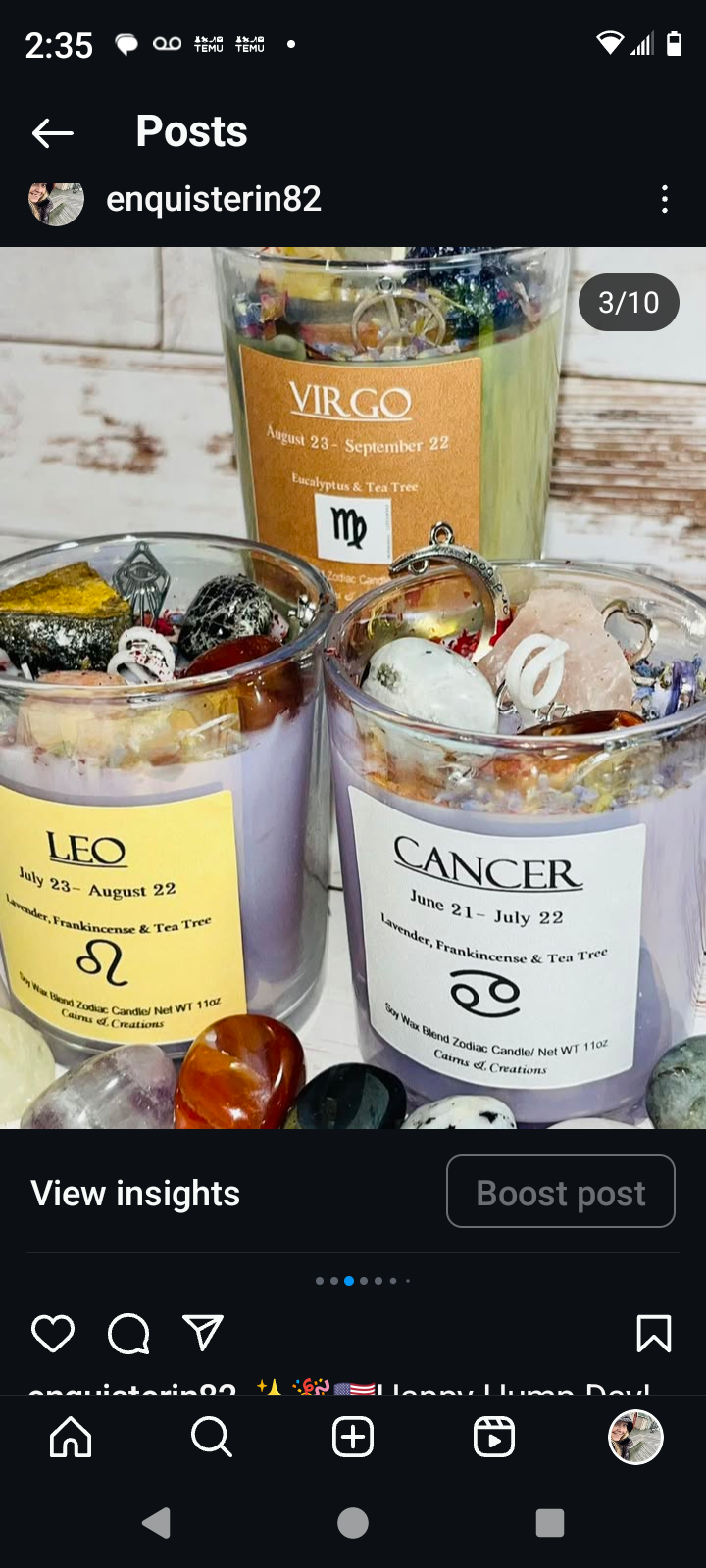 Zodiac Votives w/ Crystals