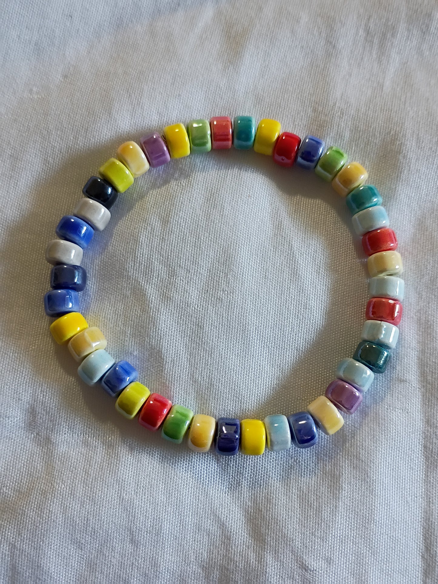 Rainbow Glass Beaded Bracelets