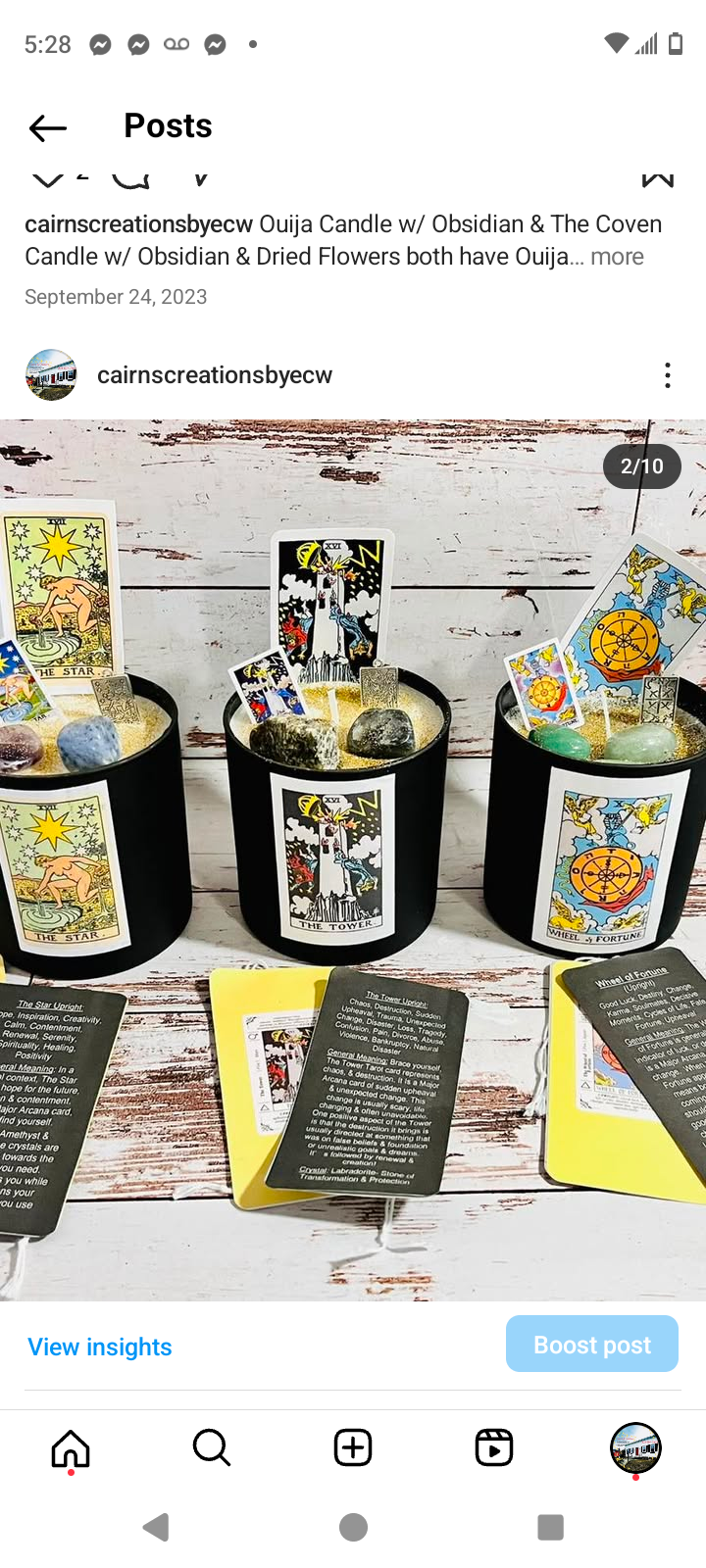 Tarot Card Candles