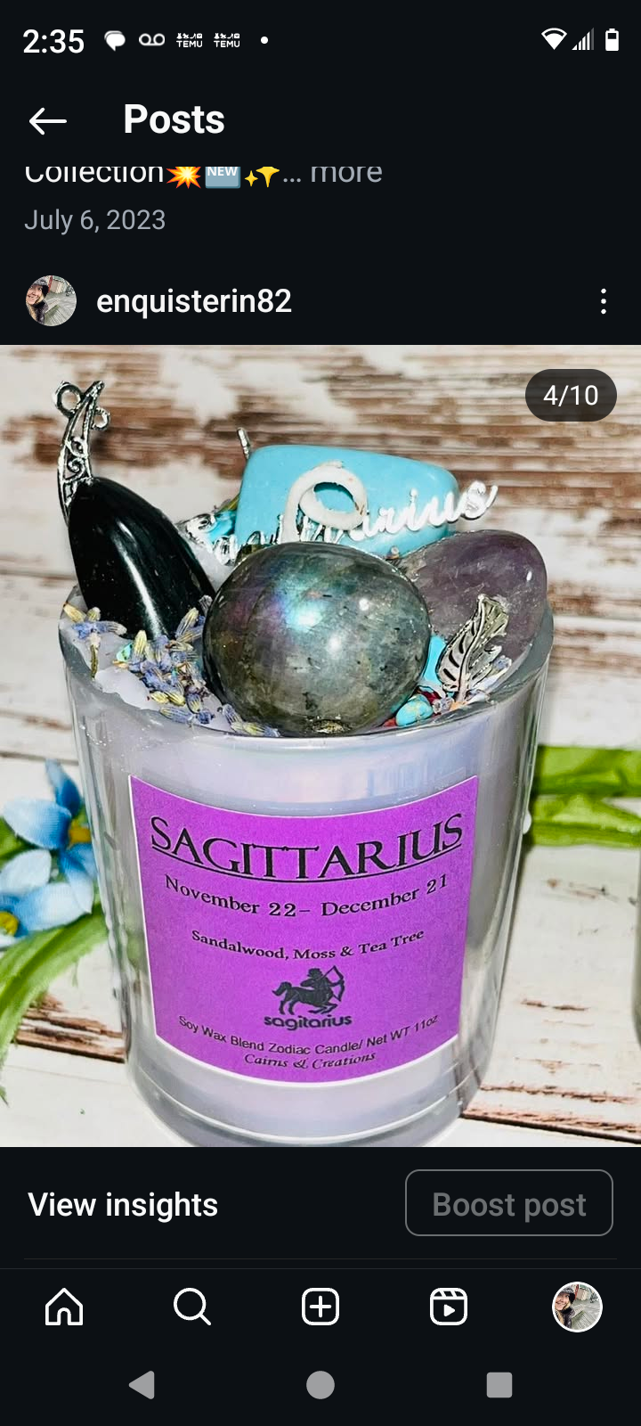 Zodiac Votives w/ Crystals
