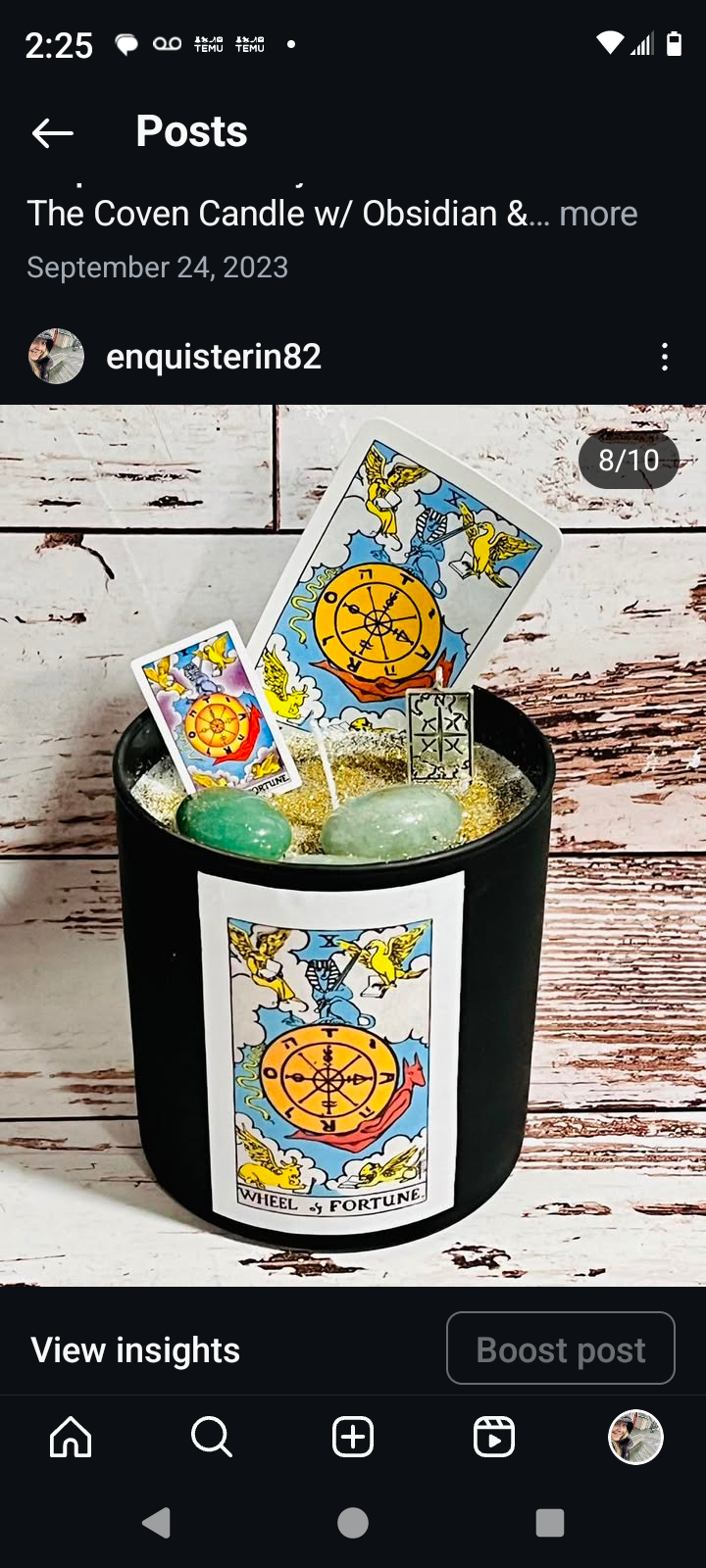 Tarot Card Candles