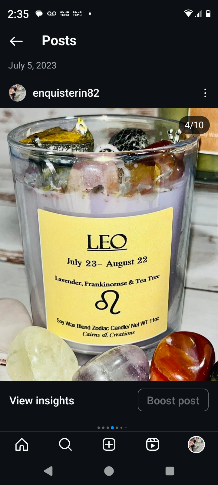 Zodiac Votives w/ Crystals