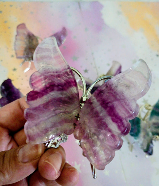 Purple Striped Fluorite Butterfly