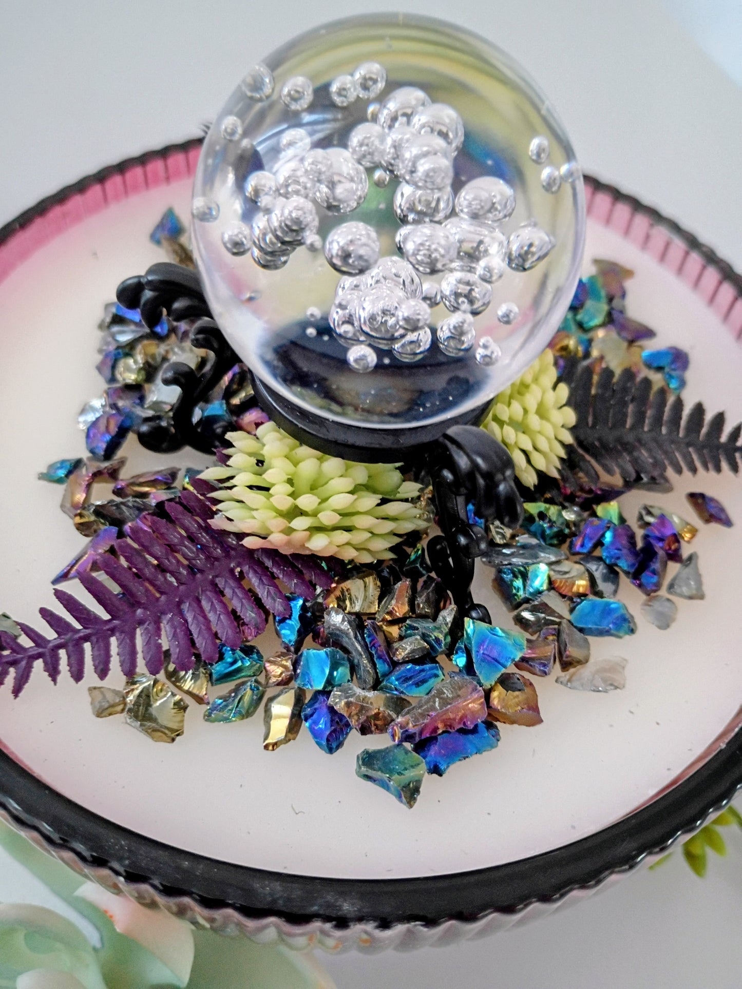 Crystal Ball Succulent Garden Candle