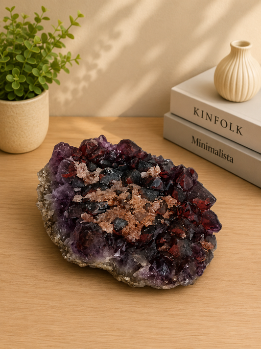 Amethyst, Black & Red 660g