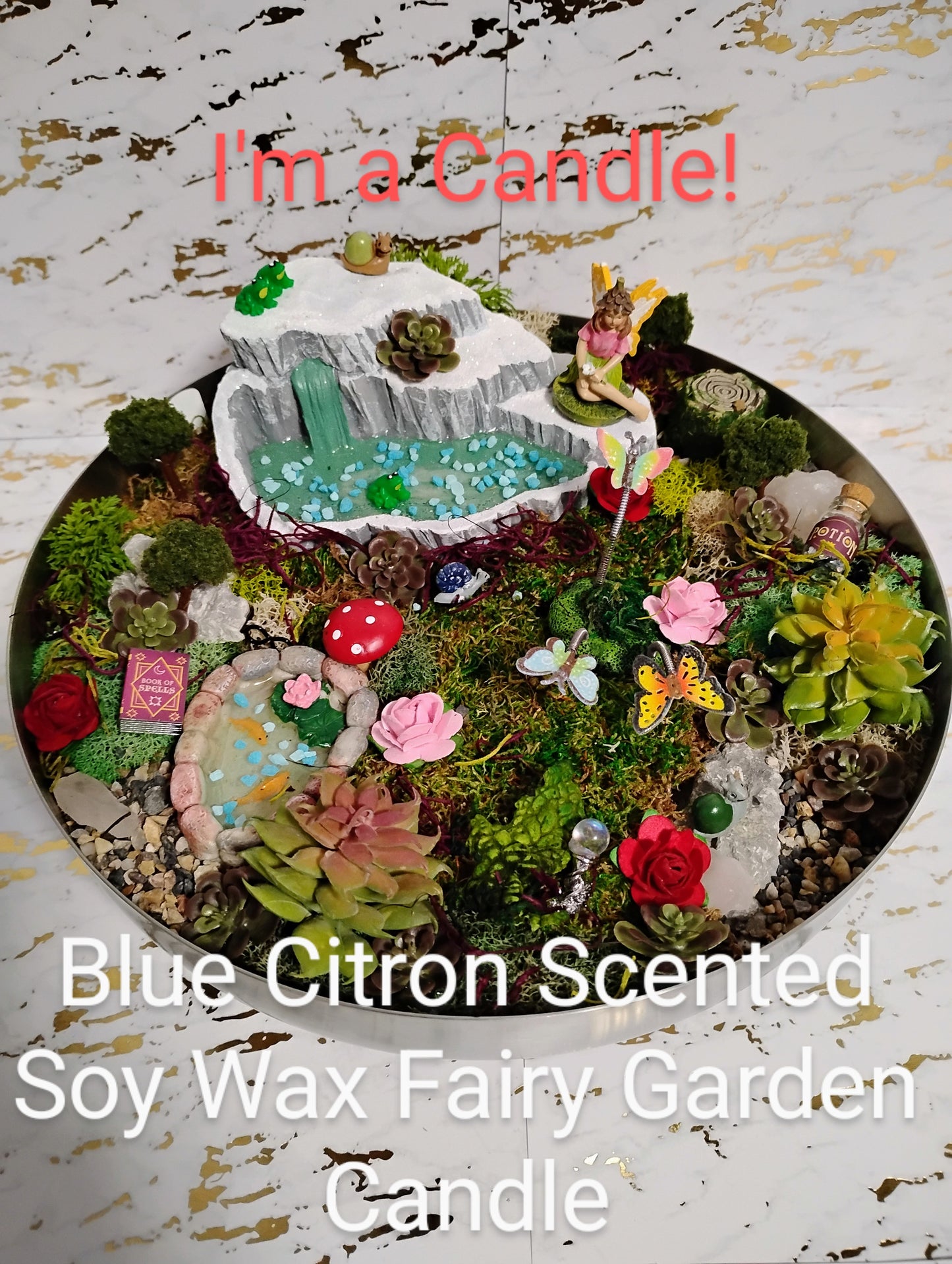 Blue Citron Scenic Fairy Land Candle