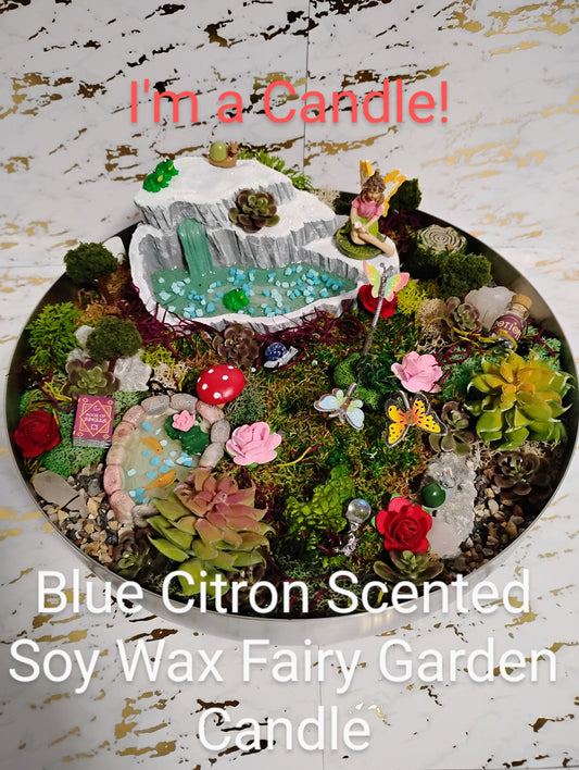 Blue Citron Scenic Fairy Land Candle