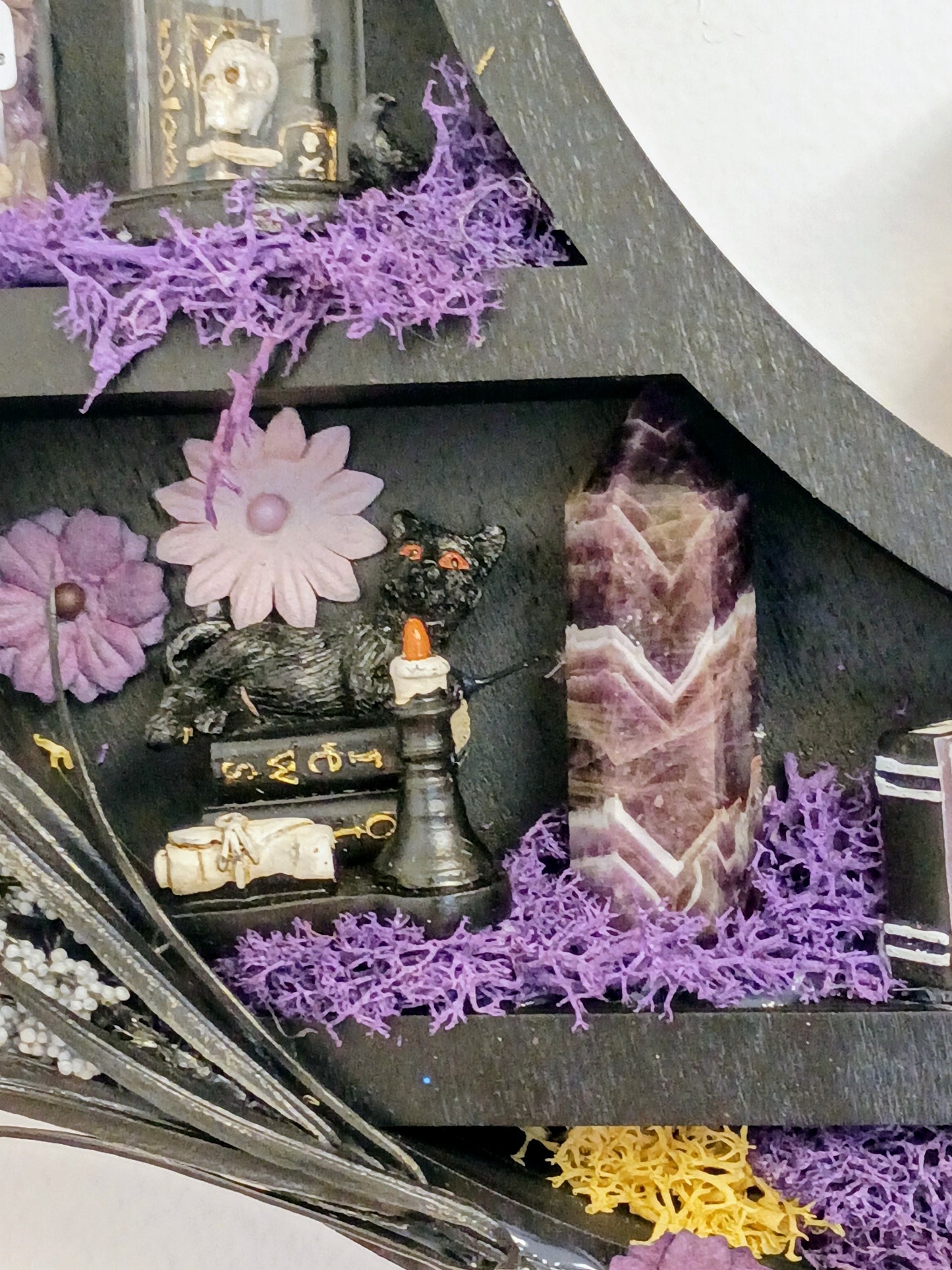 Cat n Moon Crystal Display, w Crystals