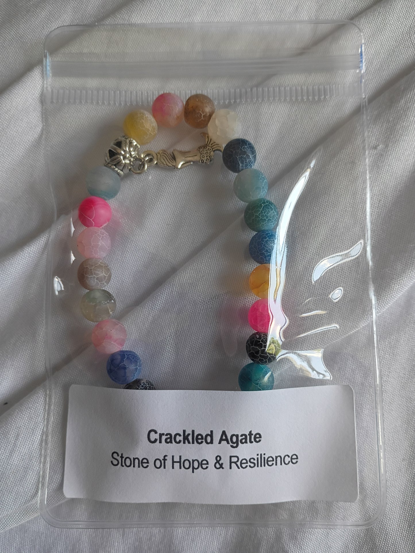 MultiColored Crackled Agate