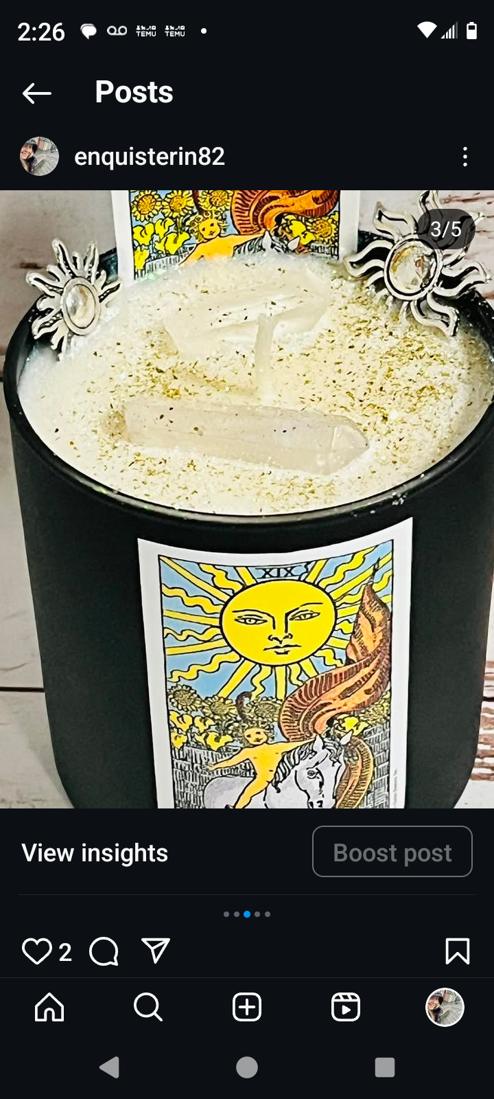 Tarot Card Candles
