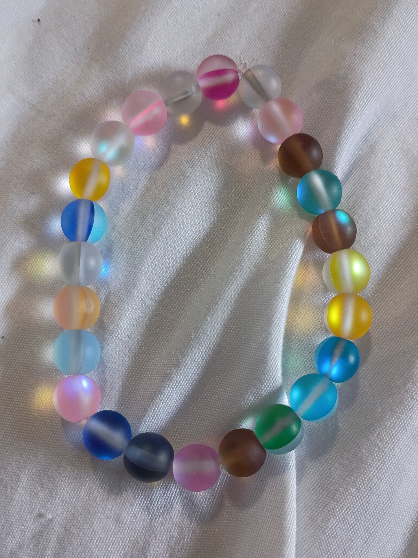 Rainbow Glass Beaded Bracelets