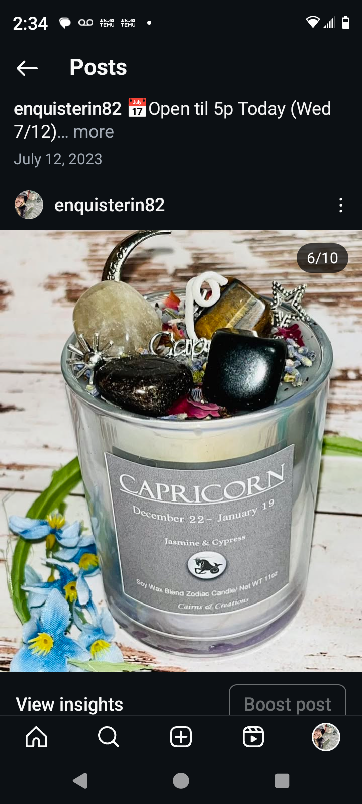 Zodiac Votives w/ Crystals