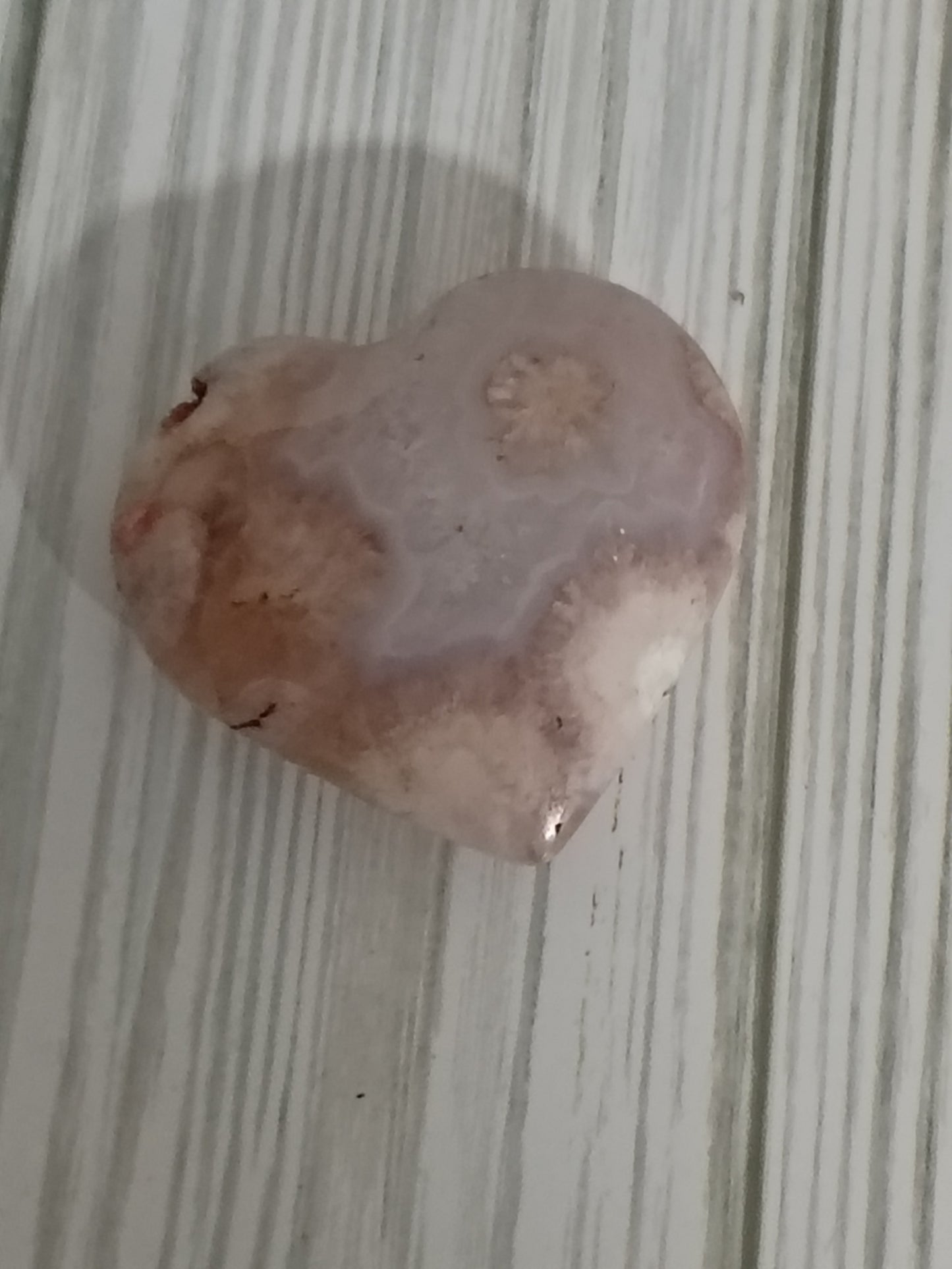 Flower Agate Heart 66g