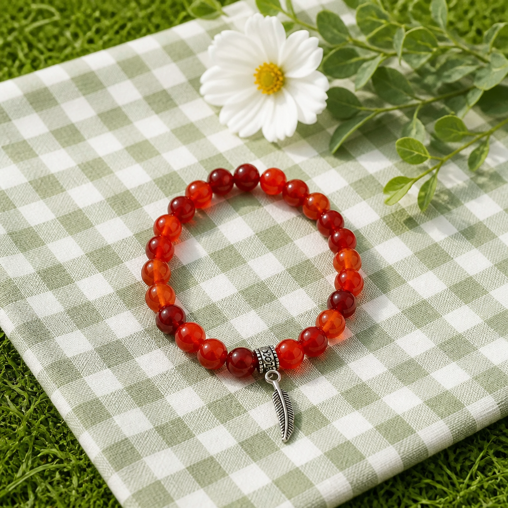 Brown, Red & Yellow Gemstone Energy Bracelets