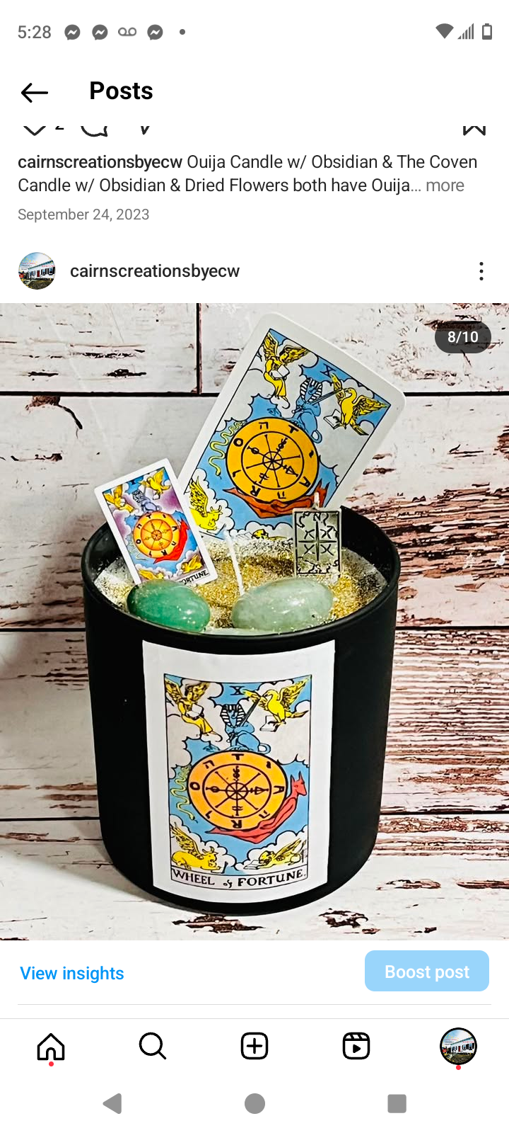 Tarot Card Candles