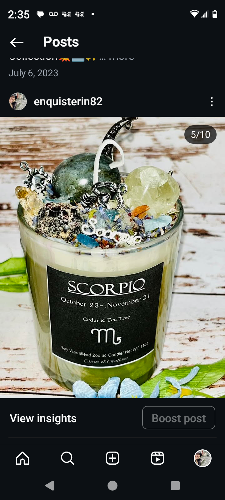 Zodiac Votives w/ Crystals