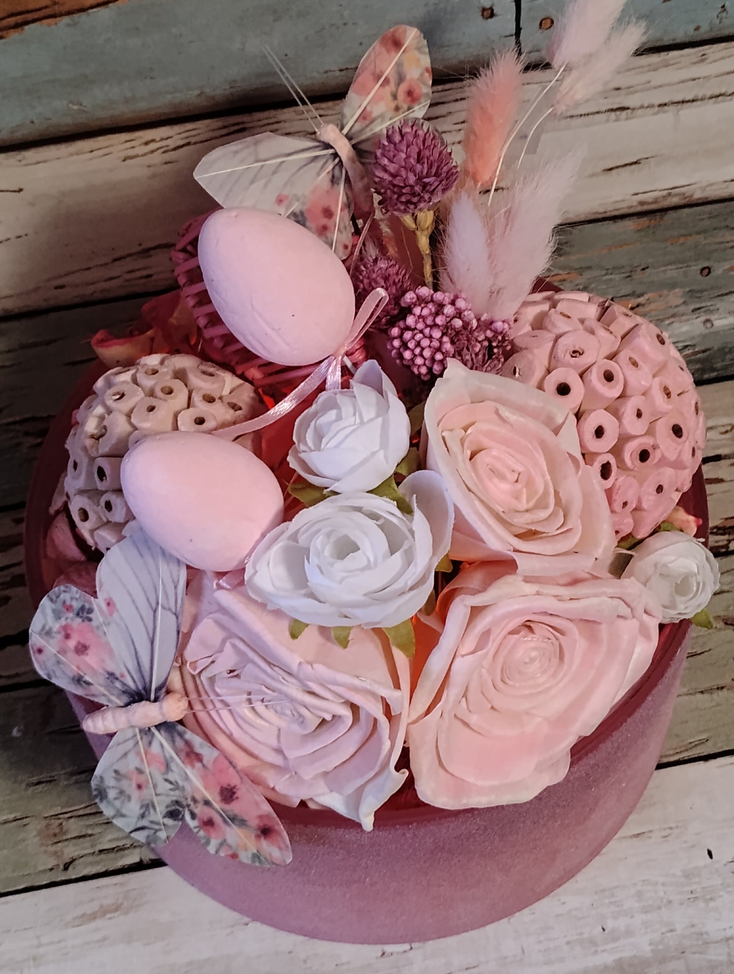 Pink Spring Scented Potpourri LED Candle