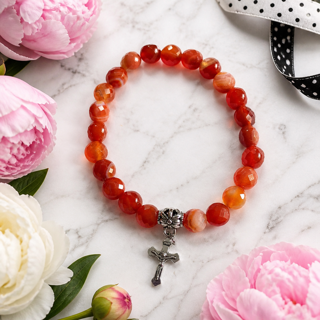 Brown, Red & Yellow Gemstone Energy Bracelets
