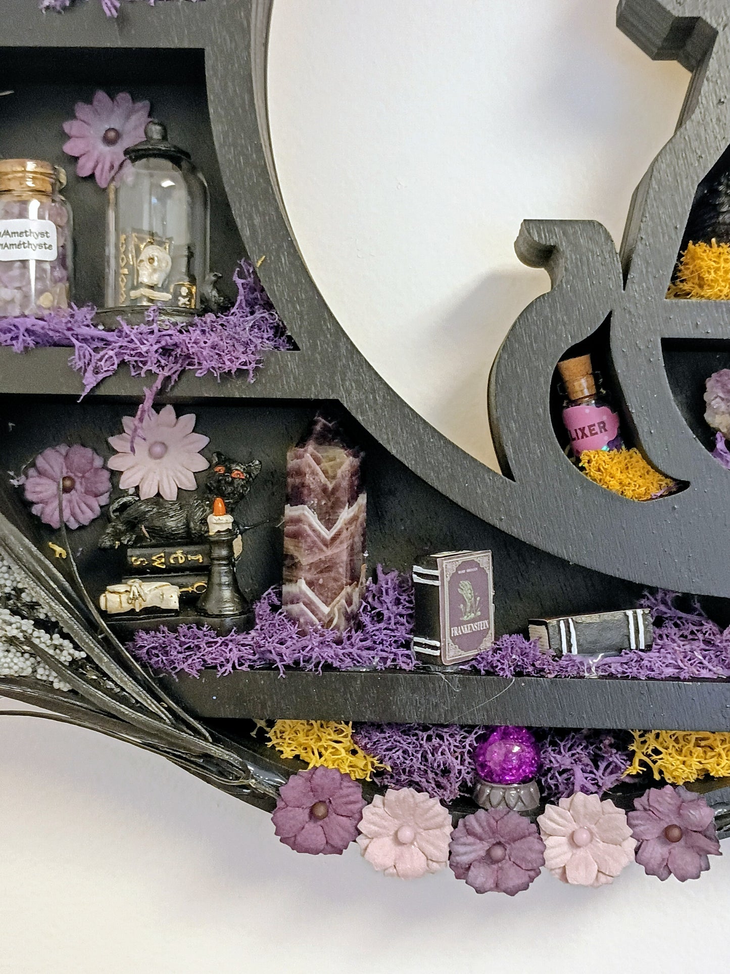 Cat n Moon Crystal Display, w Crystals