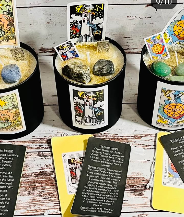 Tarot Card Candles