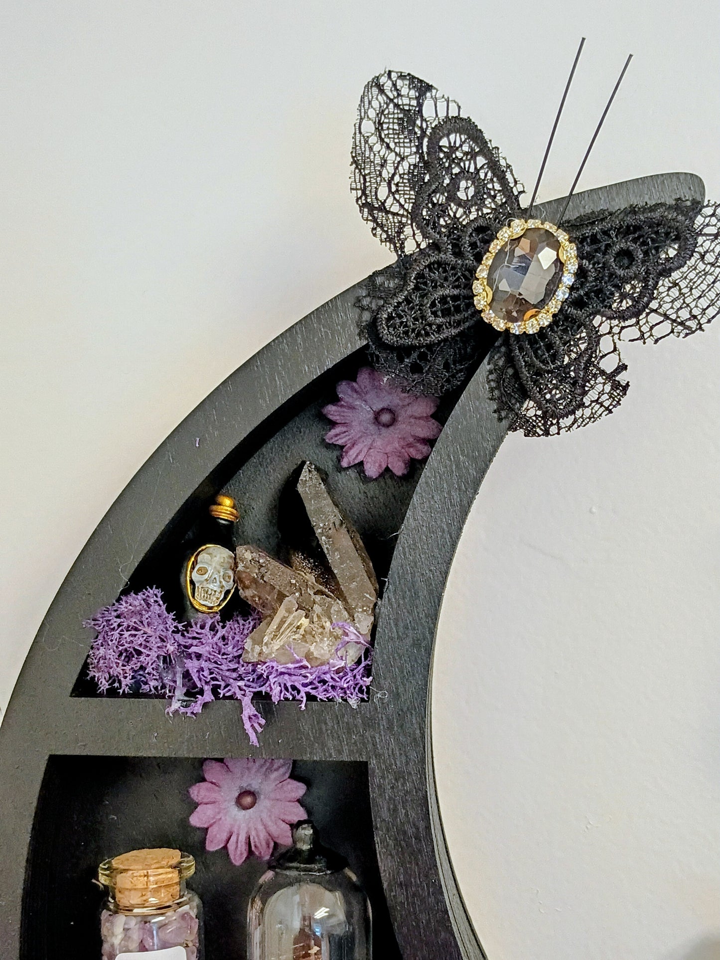 Cat n Moon Crystal Display, w Crystals