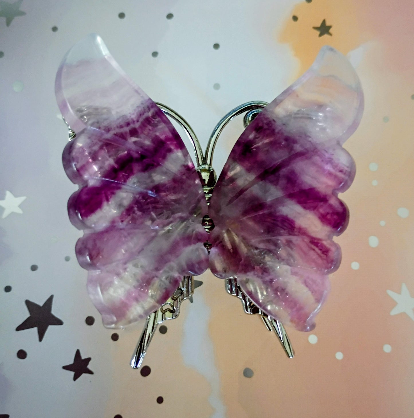 Purple Striped Fluorite Butterfly