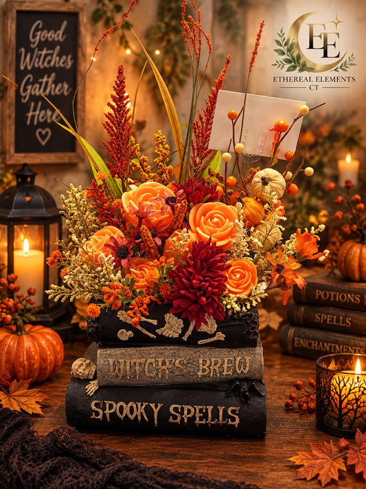 Witches Brew Orange Rose Bouquet