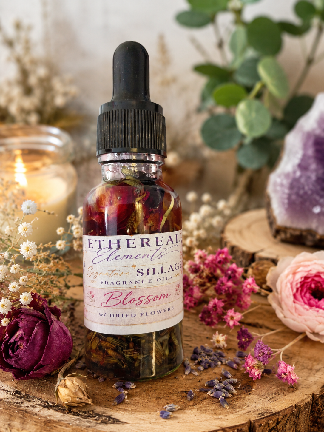 Signature Sillage, Dried Flower Infused Fragrance Oils 1oz