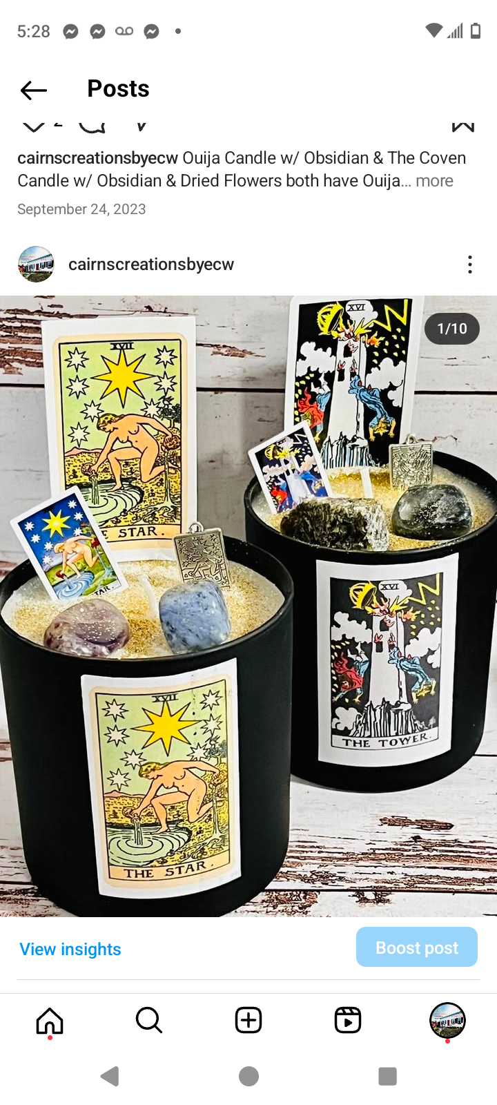 Tarot Card Candles