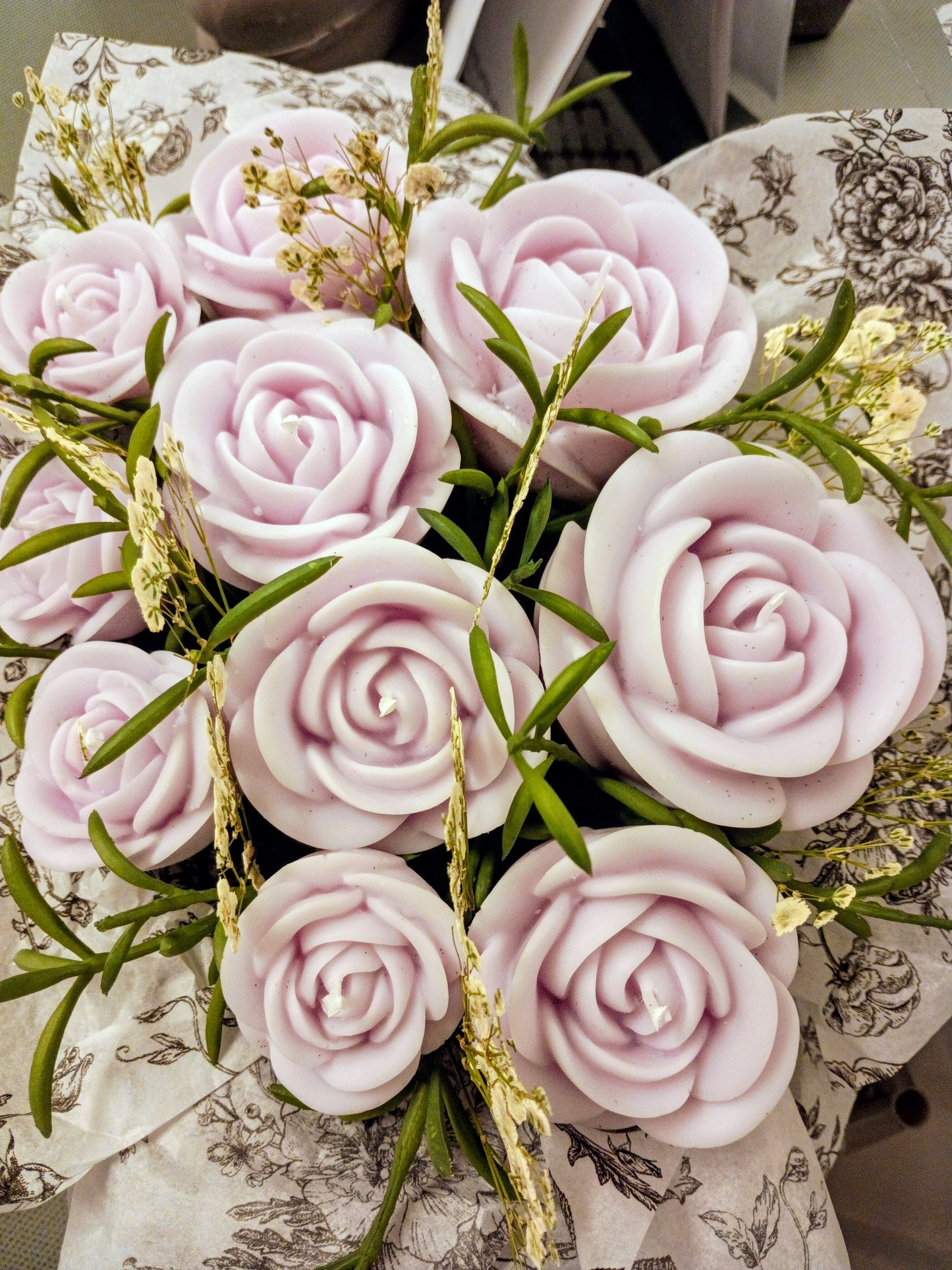 Purple Rose Bouquet, Pomelo Blossom 10 Votives