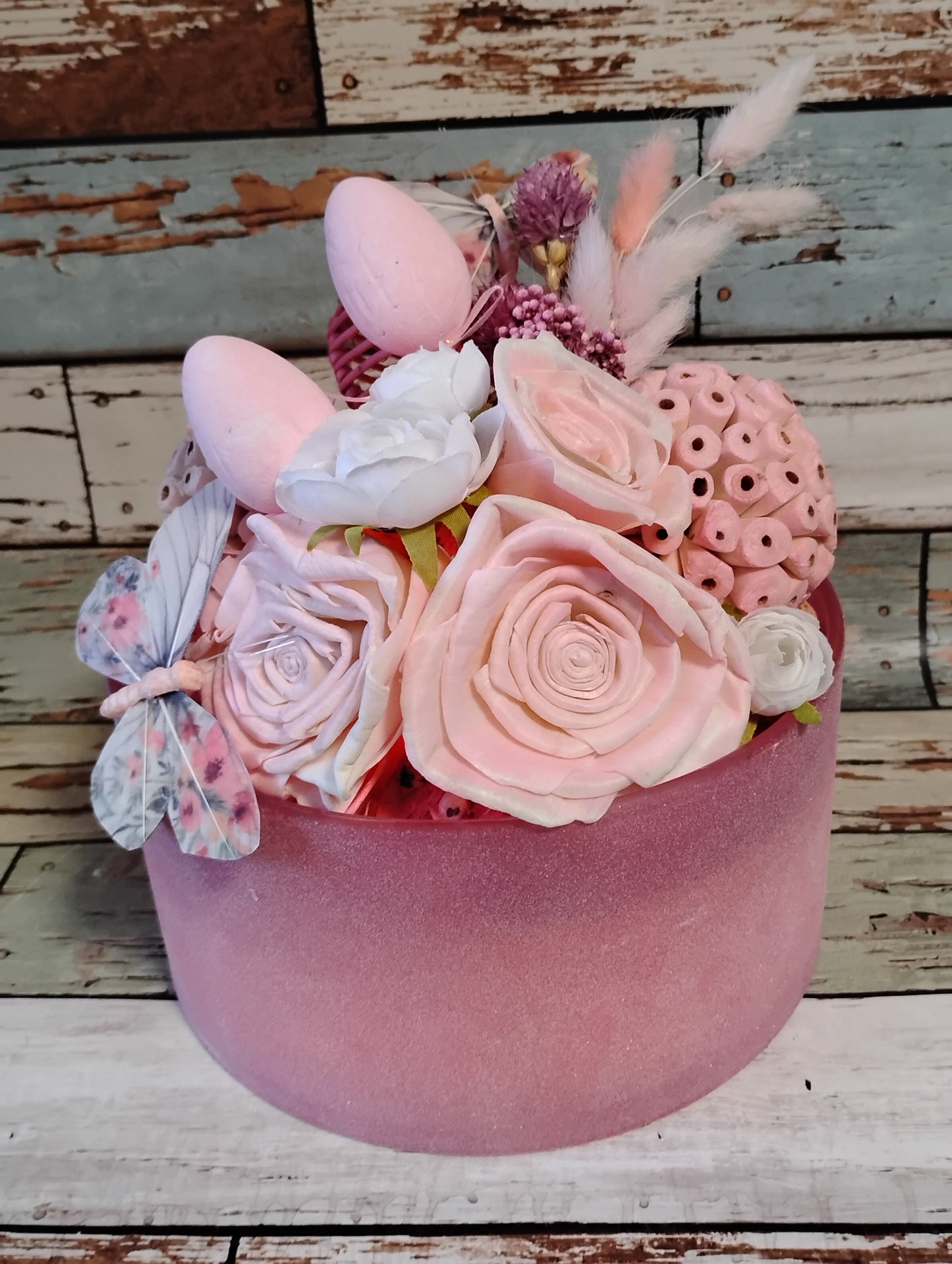 Pink Spring Scented Potpourri LED Candle