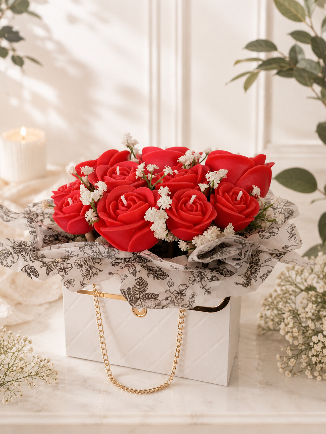 Red Rose Bouquet 10 Votives