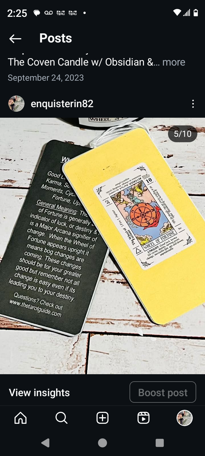 Tarot Card Candles